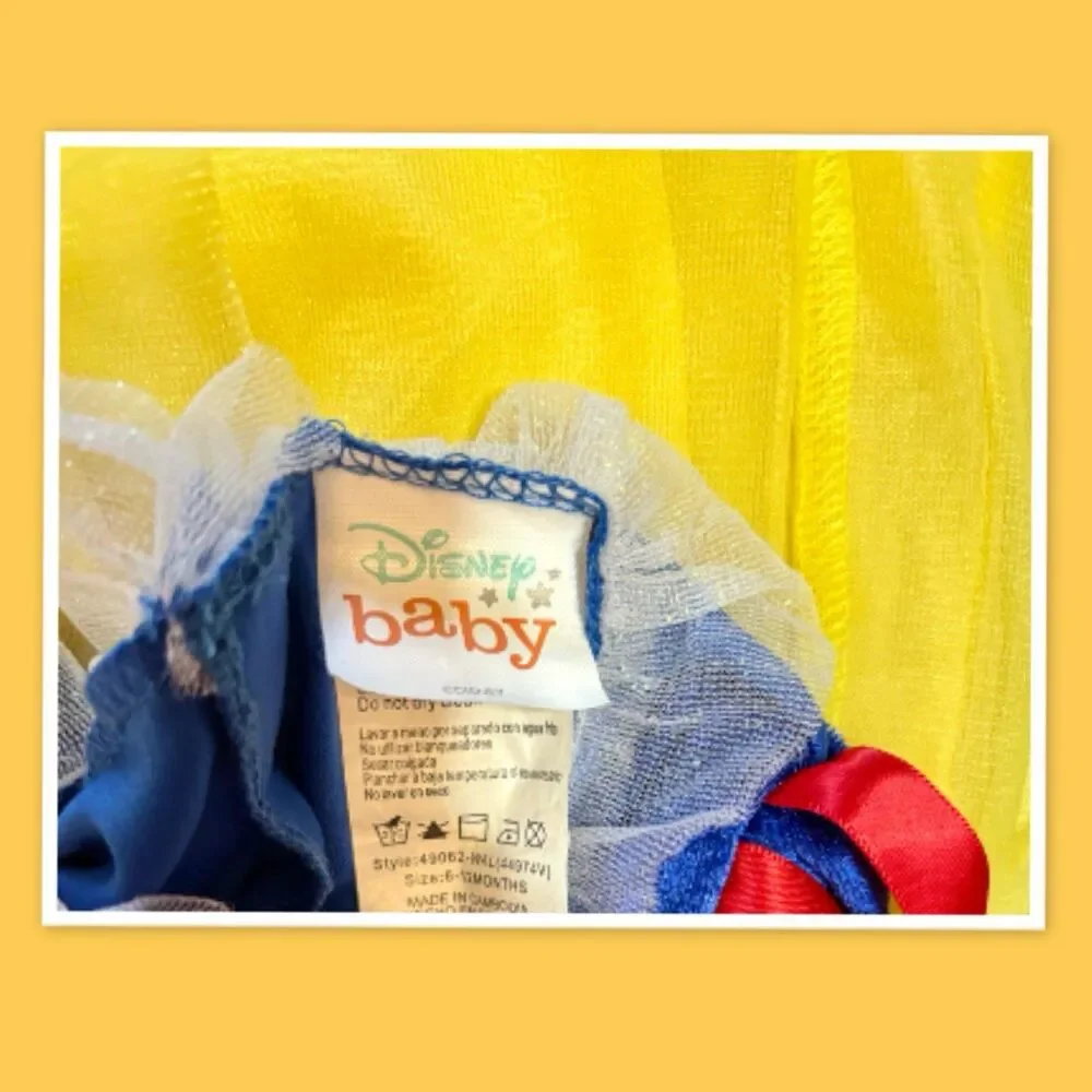 Disney Baby Snow White ~ Infant Costume Dress ~ Size 6-12 Mo.